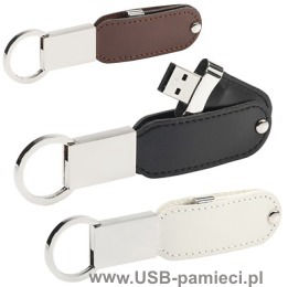 CapS-25 Pamięć usb w skórze ekologicznej + metal + karabińczyk