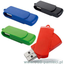 EKO-200 Pamięć twister usb wykonana z biodegradowalnego plastiku; czarna, czerwona, niebieska, zielona