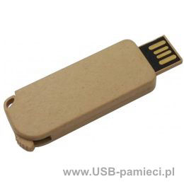 EKO-207 Pamięć usb z wysuwaną końcówką, wykonana z PLA biodegradowalnego plastiku