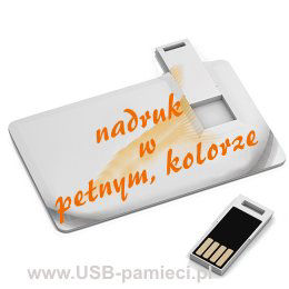 Kap-20, pamięć usb plastikowa o wielkości i w kształcie karty kredytowej. 