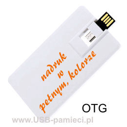 Kap-50 Karta z pamięcią usb i końcówka OTG do smartfonow, oferujemy również wykonanie pełnokolorowego nadruku