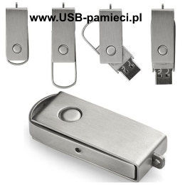 M-52 Pamięć usb, metal, obrotowa, z zaczepem; 45 x 18 x 8 mm