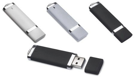 P-30 Pendrive w obudowie plastikowej, dodatki w kolorze srebrnym, kolory: biały, czarny, srebrny