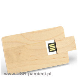 W-22 Karta usb, drewniana obudowa, jasne drewno