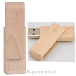 W-25 Pendrive drewniany, jasne drewno, twister