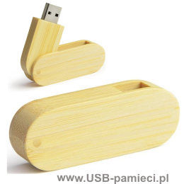 W-6 Pamięć usb, bambusowa, obrotowa